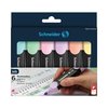 Schneider Electric Job Pastel Highlighters, Assorted Ink Colors, Chisel Tip, Black/Assorted Barrel Colors, 6PK 115097